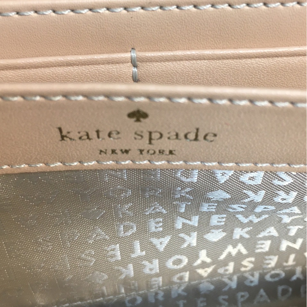 Kate Spade Zipper Cow Leather Wallet Black Tan Textured 2 Tone Leather Classic - Picture 12 of 16
